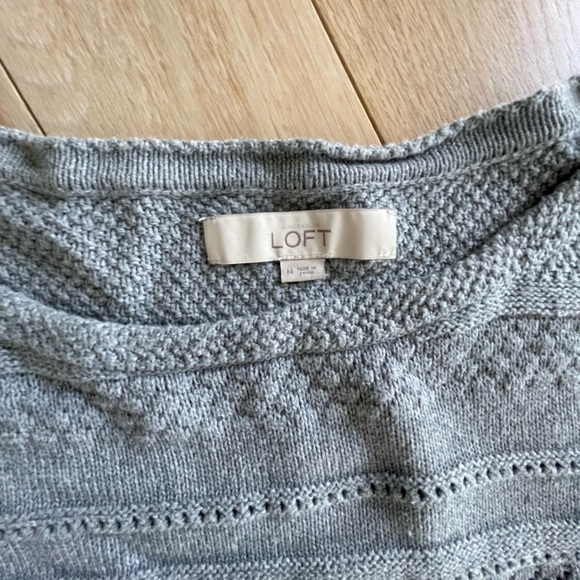 LOFT - Womens Grey Medium Weight Sweater - Picture 2 of 4